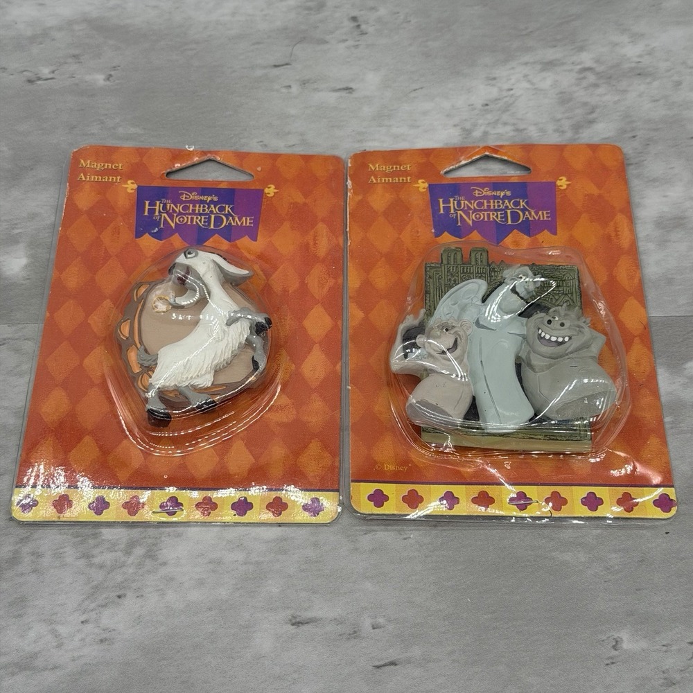 RARE Disney Hunchback of Notre Dame Goat Djali & Gargoyles Magnet Collectible